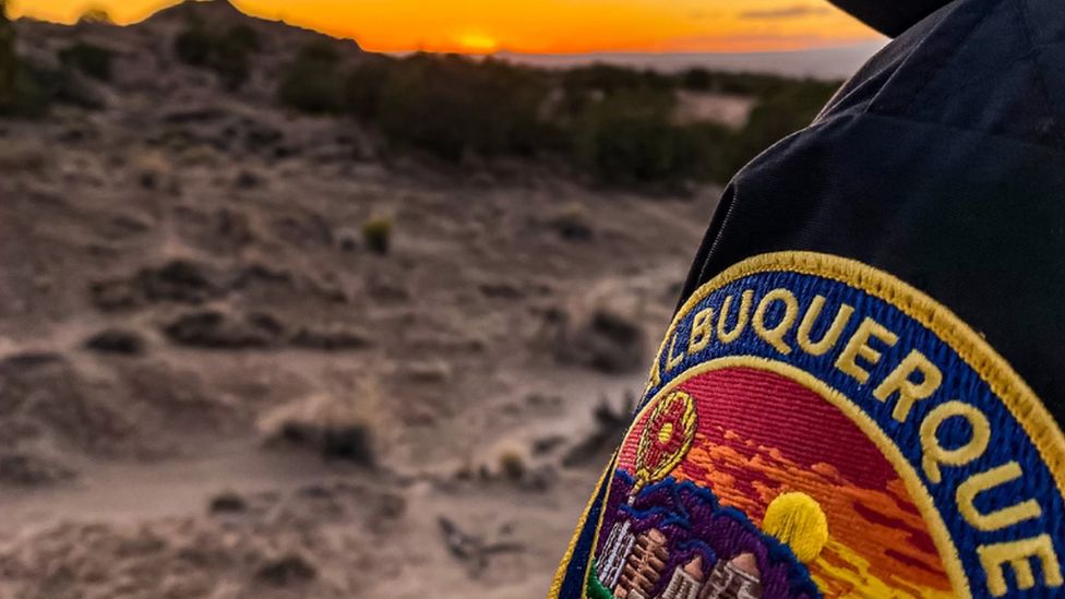 An Albuquerque police badge