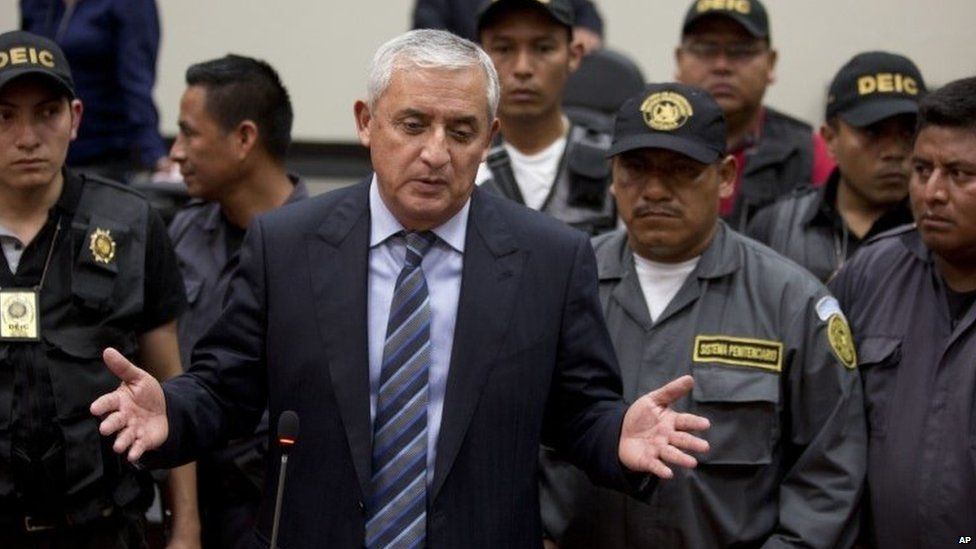 Jailed Guatemala Ex-leader Denies Corruption Charges - BBC News