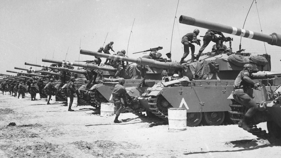 Israeli tanks during the Six-Day War in 1967