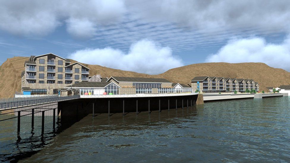 Artist impression of proposed Mumbles Pier redevelopment