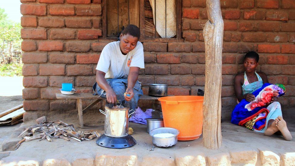 Women using cookstove in Malawi