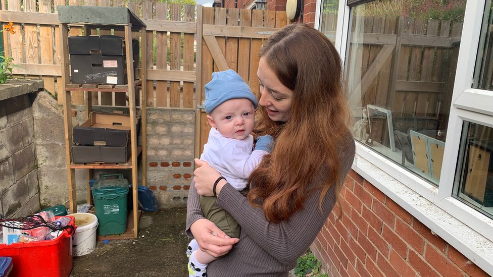 Kezia Crawford and baby Dafydd