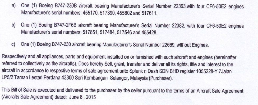 Swift Air Claims To Own Malaysia Abandoned Planes Bbc News