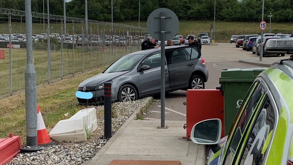 Car stuck at Stansted Airport