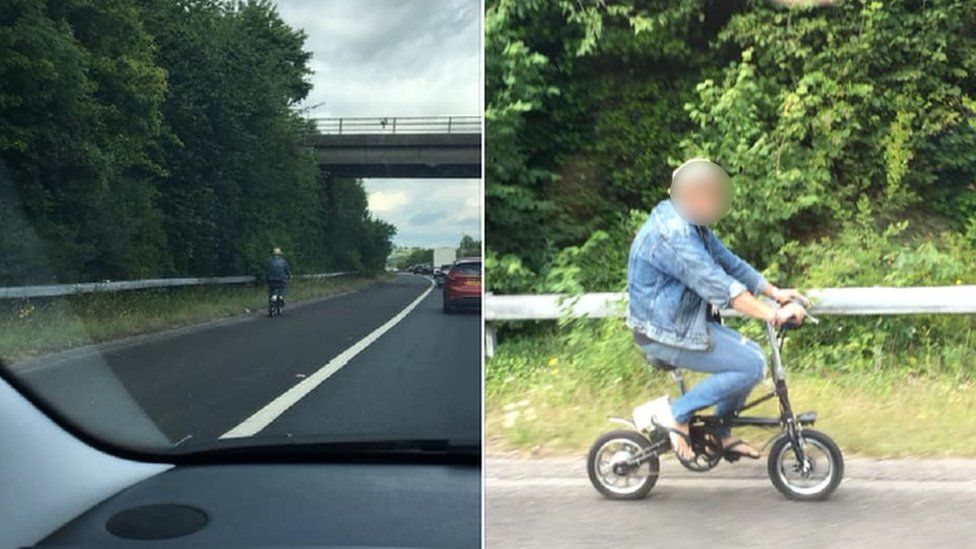 Cyclist on M3