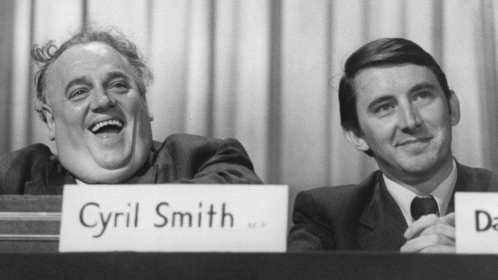 Cyril Smith and David Steel at the 1973 Liberal Party conference