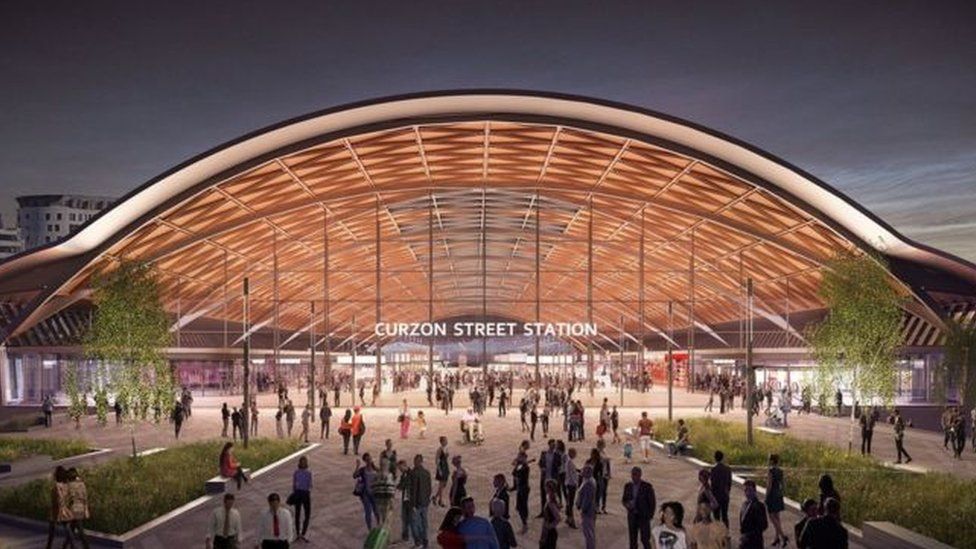 An artist impression of the new Curzon Street station