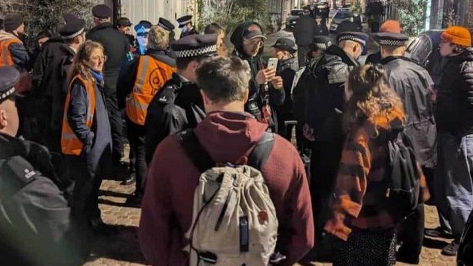 Just Stop Oil protesters at demo outside PM's home in west London