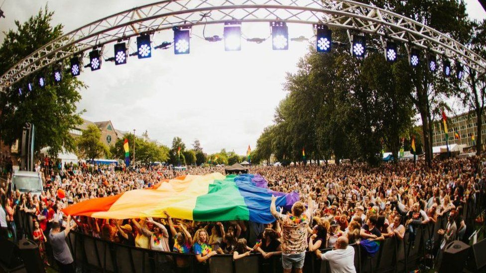 The UK's "first ever" national LGBT+ pride event was held in the city in 2017