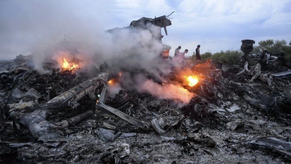 Debris of MH17 in Donetsk region, eastern Ukraine. Photo: 17 July 2014