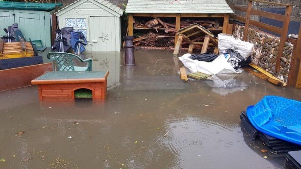 Flooding in Fforestfach, Swansea