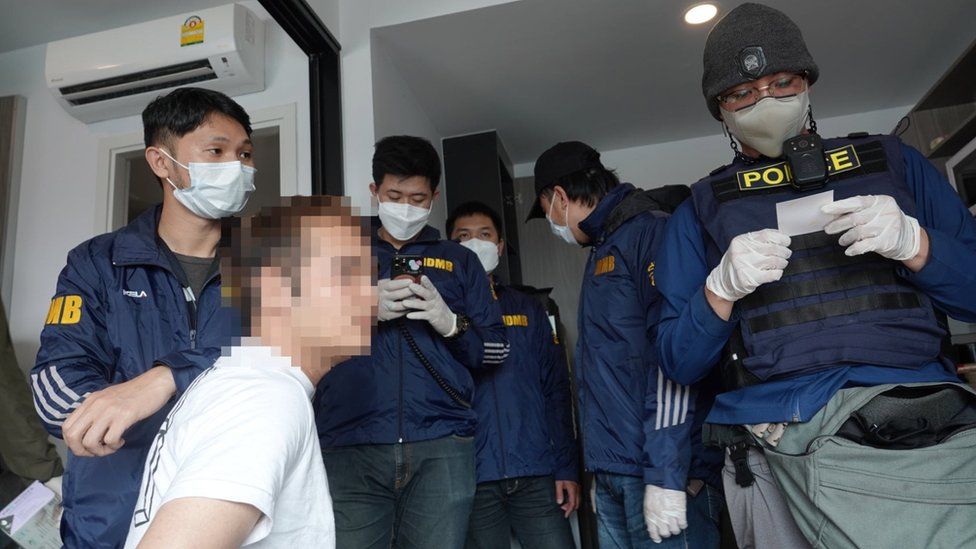 Thai police arrest Sawangjaeng at an apartment in Bangkok
