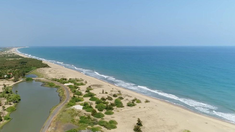 The Kattupalli coast of Tamil Nadu