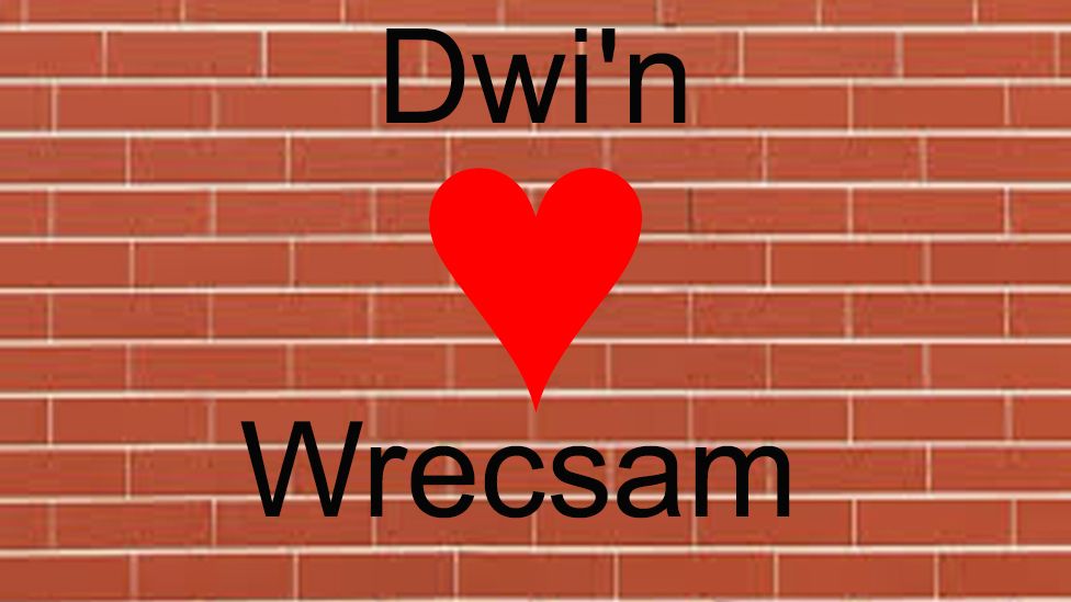 Graffeg 'Dwi'n caru Wrecsam'