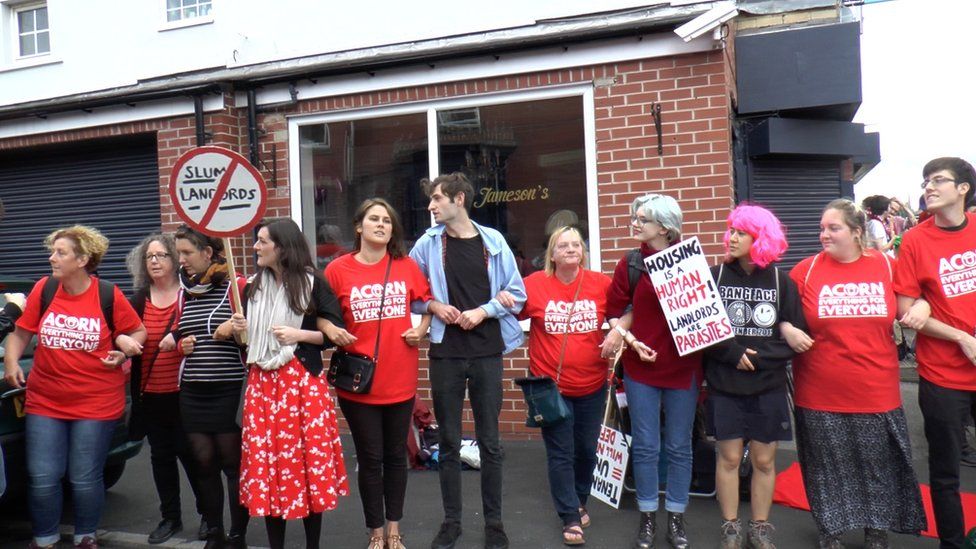 Campaigners surround house in Bristol