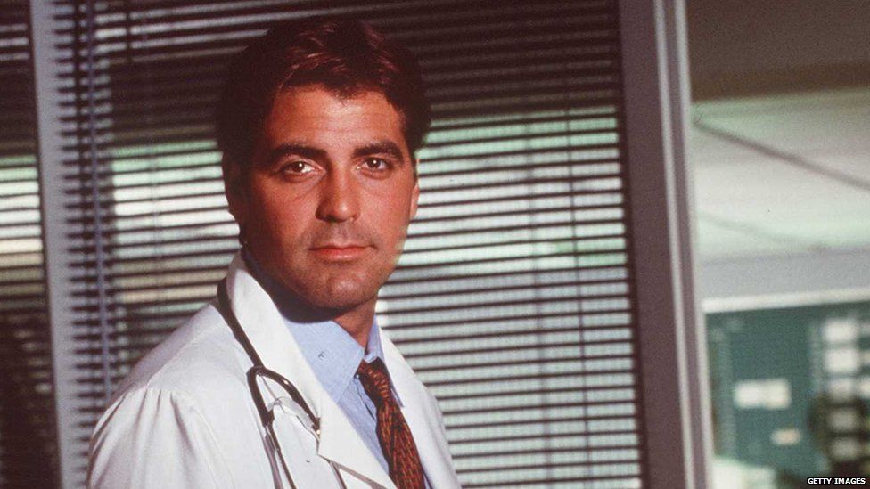 George Clooney as Dr Doug Ross in the TV series ER