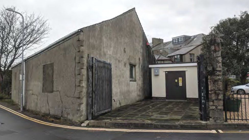 The former smithy and workshops in Criccieth