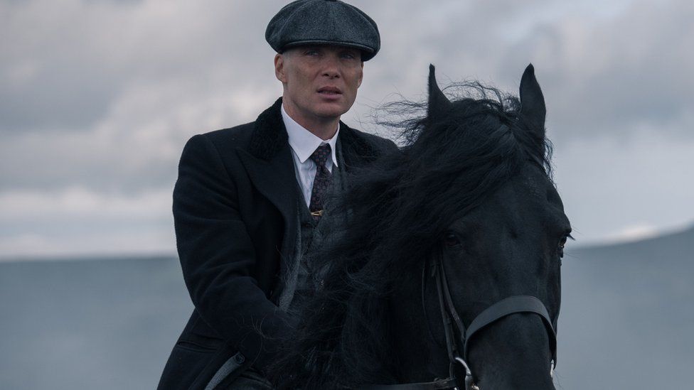 Thomas Shelby played by Cillian Murphy on a horse
