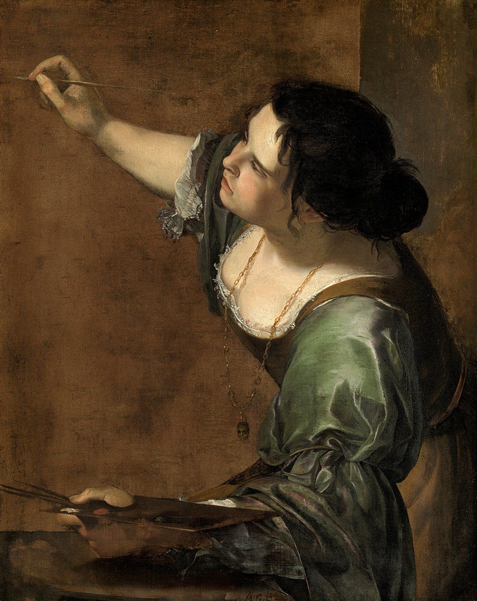 Self Portrait as the Allegory of Painting (La Pittura), about 1638-39 by Artemisia Gentileschi