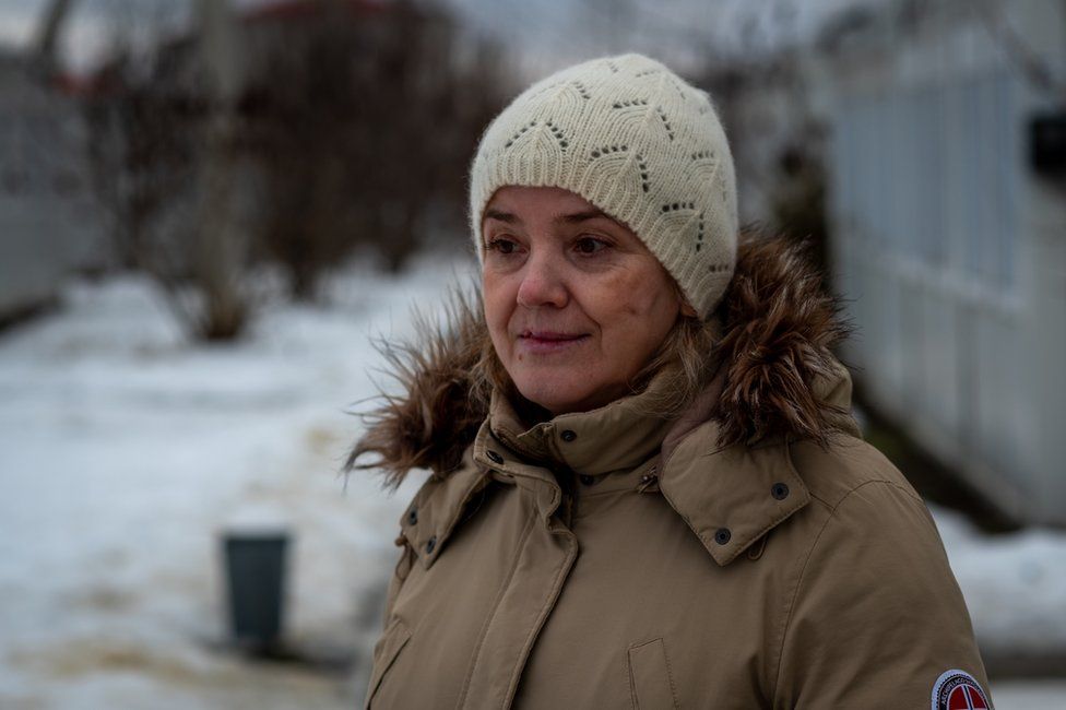 Liudmyla Bobova has lived in Kharkiv's "module city" since the beginning of the war. "I can breathe freely here," she said.
