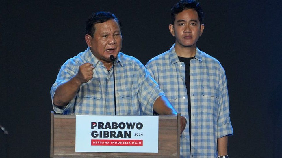 Prabowo and his running mate Gibran