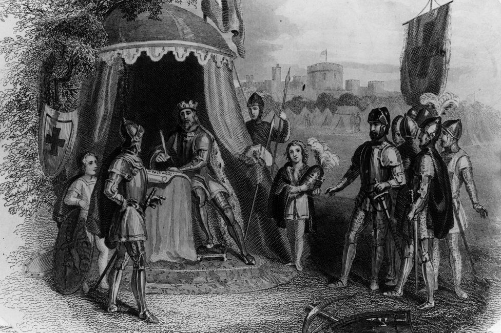 King John signing the Magna Carta in 1215