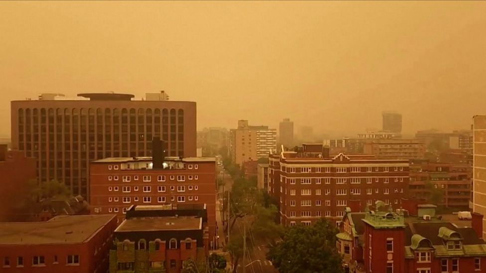 Canada Wildfire Smoke: Flights Grounded Across US East Coast - BBC News