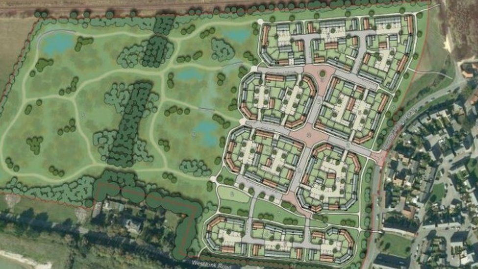 An illustration of the new homes at Corssways