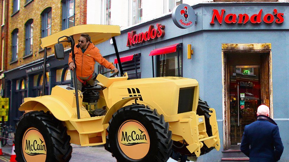McCain truck and Nandos restaurant