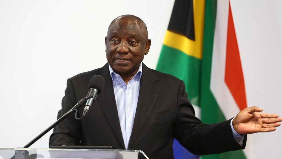 South Africa's President Cyril Ramaphosa speaks at a manufacturing launch