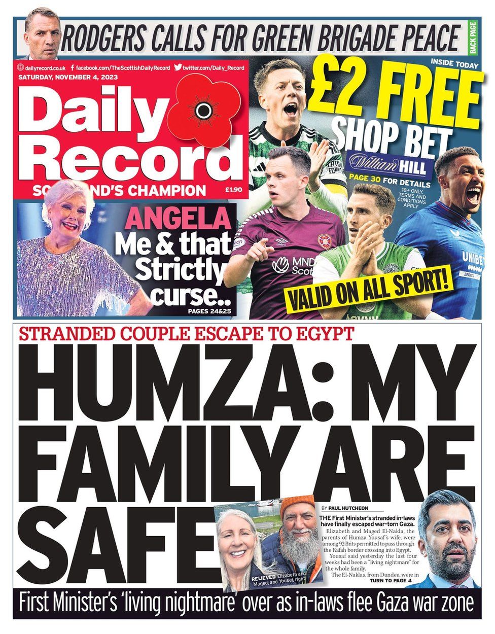 Scotland's Papers: FM's family safe and football match 'child sex ...