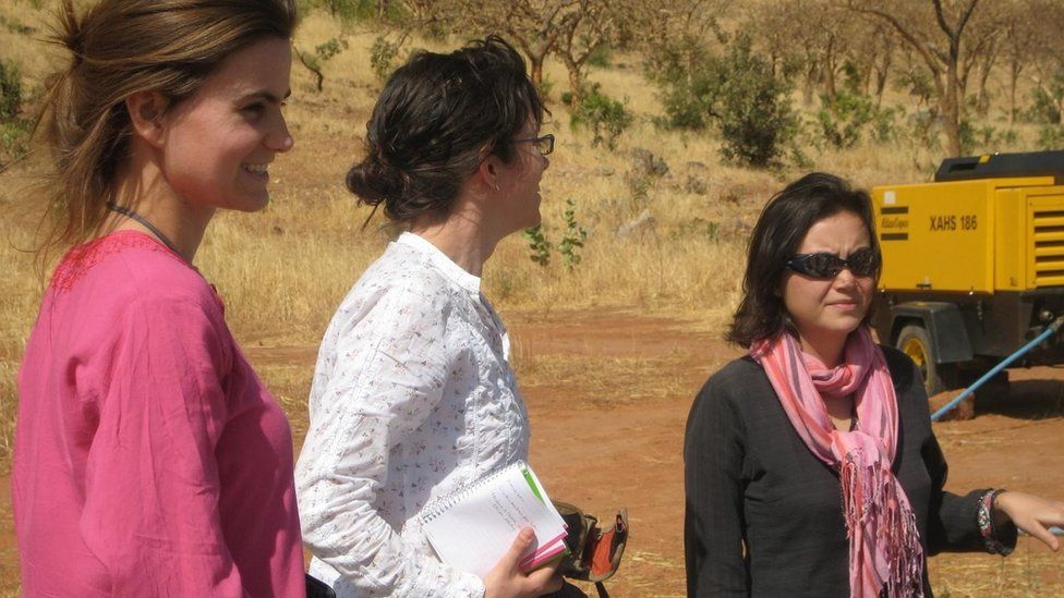 Jo Cox pictured working as a humanitarian aid worker