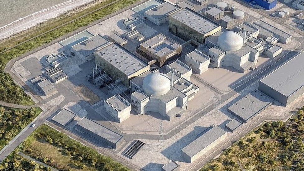 An artist's impression of Sizewell C nuclear power station