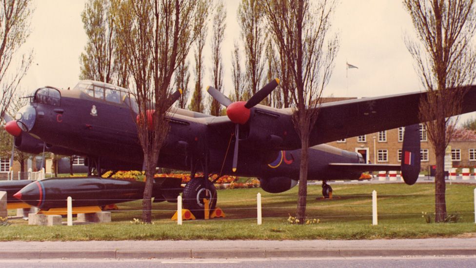 Lancaster outside RAF Scampton