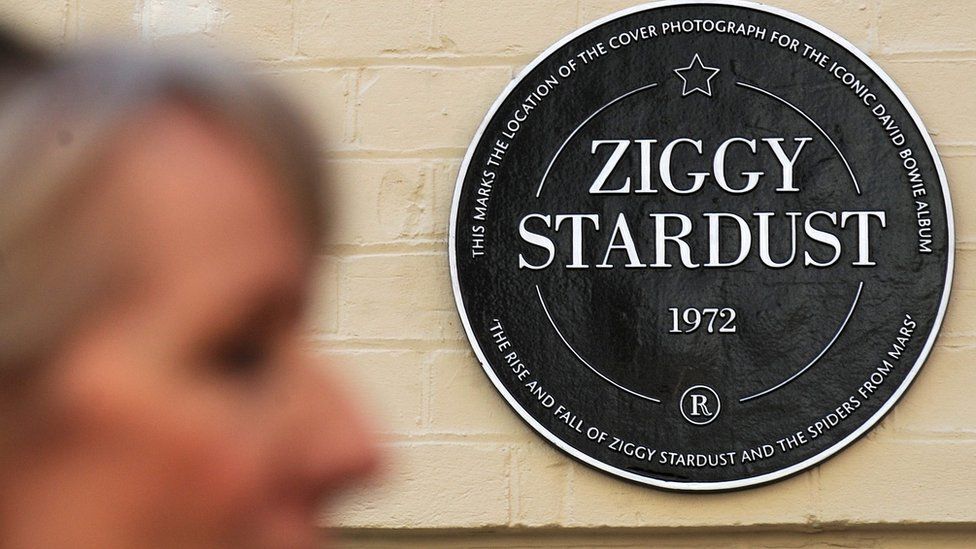 Ziggy Stardust plaque on Heddon Street