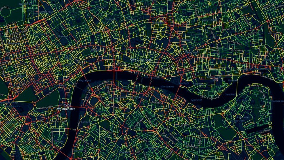 Healthy streets index map