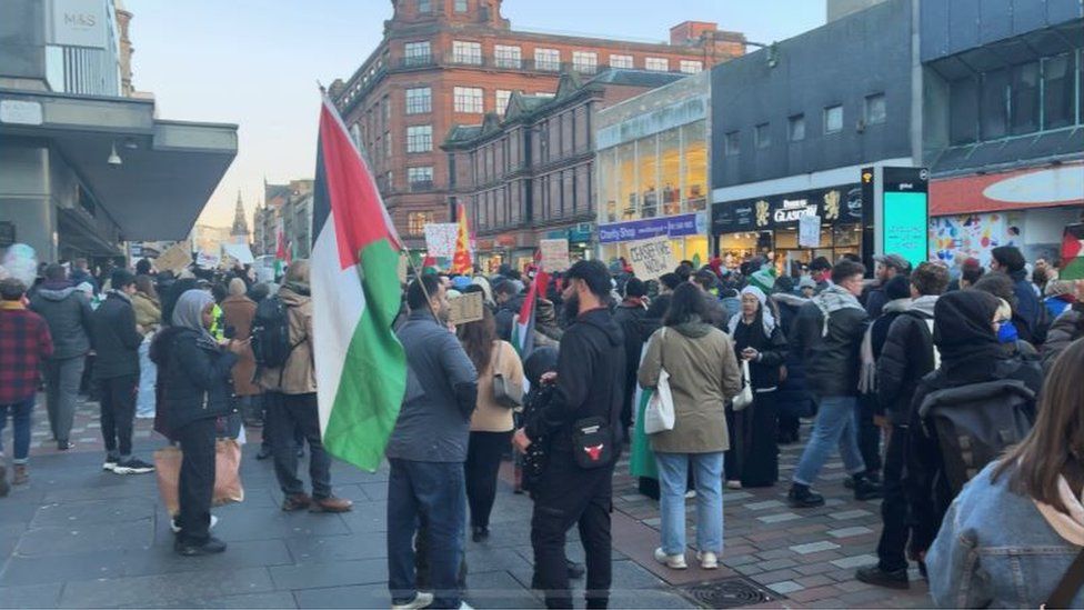 Protest outside Marks and Spencer