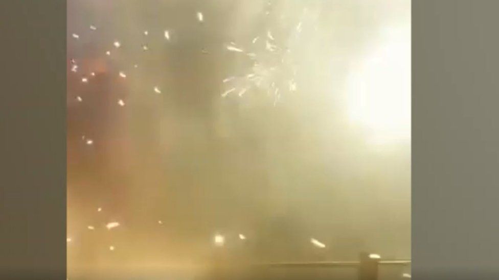 Fireworks exploding