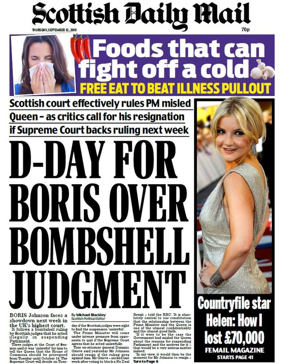 Scotland's papers: PM in crisis as court delivers judgement - BBC News