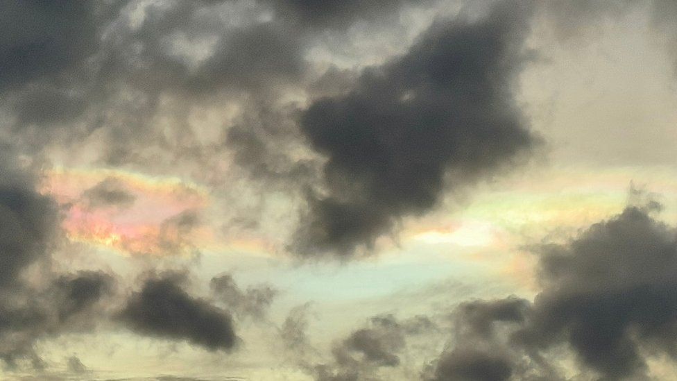 Rainbow clouds in Newry