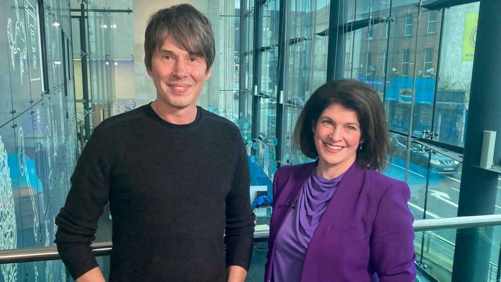 Prof Brian Cox and Louise Cullen