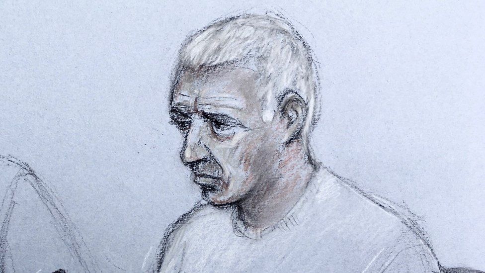 Court sketch of John Crilly