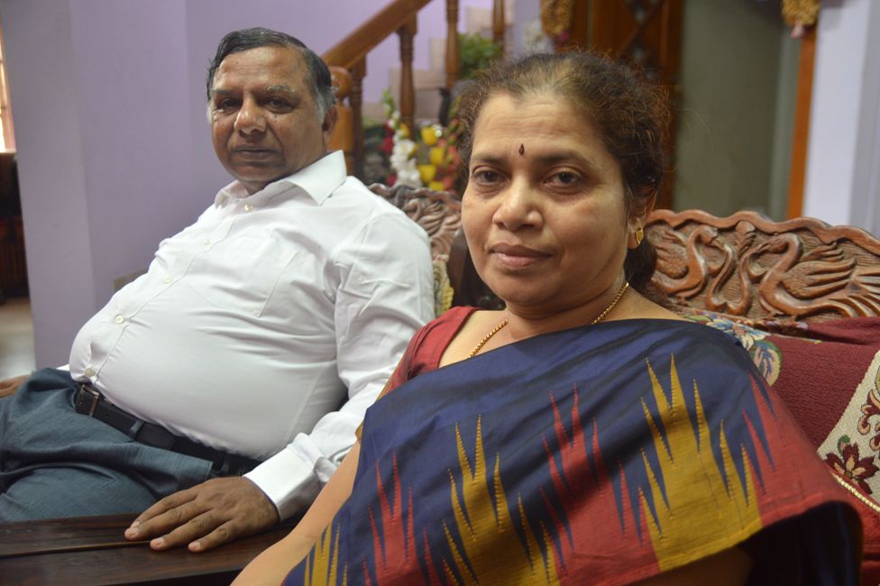 Dakshayani (right) with her husband, Dr Manjunath Basavalingappa