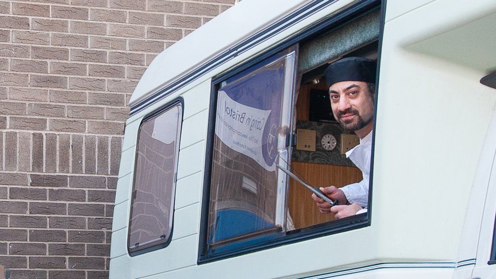 Caring in Bristol volunteer Costas in his van