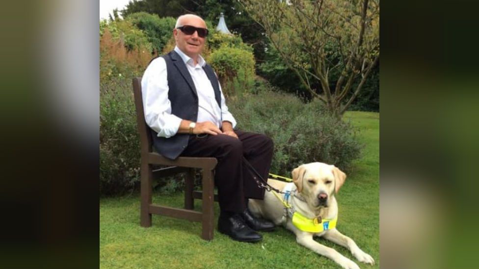 Tony Webb and guide dog Sammy