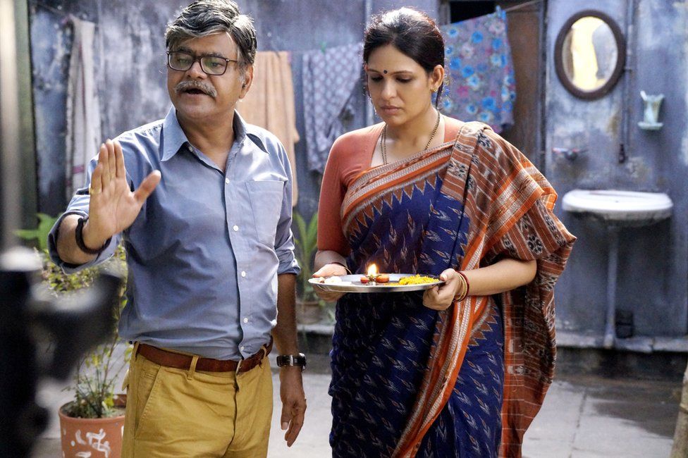 Sanjay Mishra and Ekavali Khanna in a scene in the film
