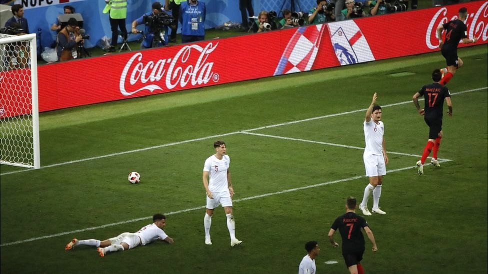 Croatia score v England in the World Cup 2018 semi final