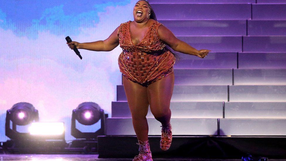 Lizzo performing