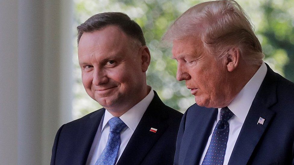 Presidents Duda and Trump at White House, 24 June 20
