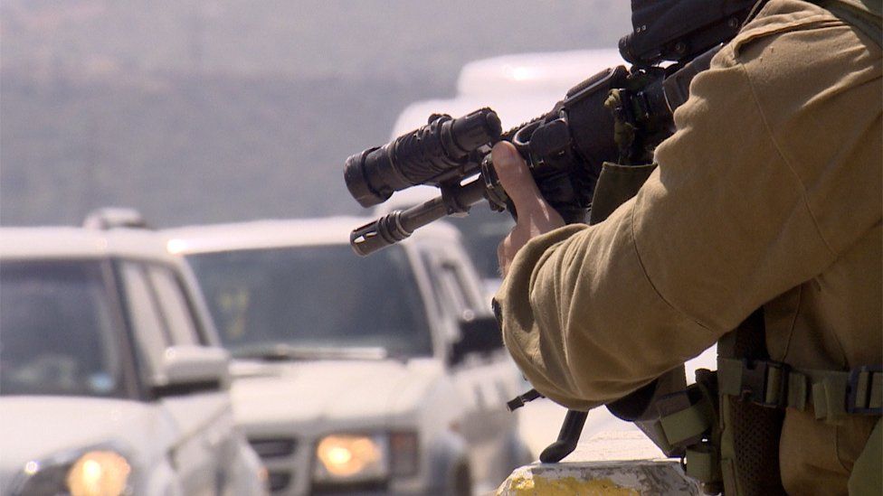 Soldier at Gush Etzion junction